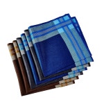 남성 손수건 100 면 6피스 선물 세트 Pattern 008