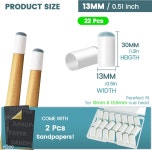 당구장 큐 팁 - 스누커 홈 클럽 바 게임을 위한 보관함 가죽 헤드가 당구 스틱 슬립온 교체 액세서리 키트 SOLROS 22PCS