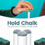 당구장 큐 팁 - 스누커 홈 클럽 바 게임을 위한 보관함 가죽 헤드가 당구 스틱 슬립온 교체 액세서리 키트 SOLROS 22PCS