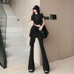 여자 스키니 바지 팬츠 캐주얼 반팔 상의 부츠컷 요가 레깅스 커버 BE1