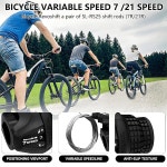 에어루자라 2pcs 자전거 기어 변속기 3 7 속도 리보시프트 변속 레버 트위스트 그립 엄지 MTB 접이식 산악 자전거용 RS25-3R RS25-7R