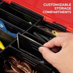 MadBite by KastKing RigHub 휴대용 태클 보관함 조절 가능한 막대 홀더 컵 탈착식 칸막이 낚시 미끼 장비 보관에 이상적 카약 낚시 얼음 6L