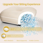 YZ HOME 흔들의자 쿠션 메모리 폼이 두꺼운 시트 등받이 쿠션 세트 실내 실외 로커용 타이가 미끄럼 방지 의자 패드