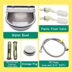 말 개 닭 염소 돼지 B 를 위한 배수구와 플로트 밸브가 자동 말 식수 볼 업그레이드 스테인리스 스틸 농장 축산물 정수기