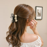 비즈리본 소형 헤어집게핀 머리핀 반묶음머리