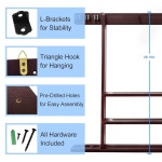 모얀 슈퍼 풀 스틱 홀더 큐 벽걸이 당구 랙 당구장 바 룸 게임룸 마호가니 액세서리 보관 Mahogany
