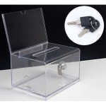 투명플라스틱박스 이벤트응모함 모금함 열쇠잠금