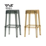 접이식 투명 의자 고스트 테이블 크리스털 포토 스모키그레이 45cm좌석높이