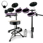 VANPHY 전기 드럼 세트 초급 드럼용 전자 20 350 사운드 2 페달 블루투스 스틱 스툴 헤드폰 6 오디오 케이블