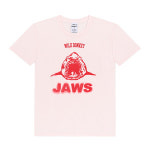 와일드동키 JAWS 죠스 그래픽 프린팅 반팔 티셔츠 다이드 라이트 핑크