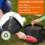 가드젠 10팩 10갤런 재배 가방 손잡이가 달린 300G 두꺼운 폭기 패브릭 냄비 식물용 튼튼한 천 냄비 1 Gallon