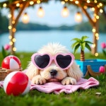 보라색 애완동물 하트 선글라스 사진 소품 귀여운 고양이 안경 태양 꽃 파티 장식 작은 강아지 액세서리 light