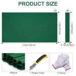 야쿠히 8 53피트 풀 테이블 펠트 6개의 천 스트립과 스테이플 리무버가 포함된 빌리어드 천 장갑 바 클럽 패밀리용 펠트 교체 키트 Standard