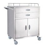 병원 카트 드레싱 웨건 이동식선반 실 트럼펫 기계 보관함 스텐 특소형 A 2단 스텐카트 2단 기계 트럼펫