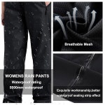 재지 여성용 레인 팬츠 방수 등산 바지 골프 낚시 하이킹용 경량 방풍 오버 X-Small