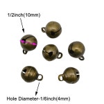 Maydahui 100 PCS 작은 징글벨 1 2 빈티지 브론즈 미니 합금 구슬 DIY 크리스마스 보석 발견 바느질 웨딩 도어 공예 mini