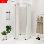 칸막이커튼 간이 피팅룸 이동식 커튼 옷가게 1 직경 80 200 원형 선반 베