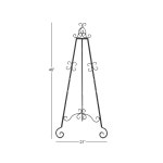 데코 79 메탈 스크롤 디스플레이 이젤 대형 조절식 3단 바닥 스탠딩 체인 지지대 스탠드 21 x 22 46 17 x 22 x 52