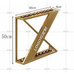 벽걸이형 당구 클럽 배치 랙 보관 벽 당구장 룸 디스플레이 2 60 long 8 cm th 1개