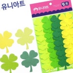 꾸미기 50x60mm 유니아트 네잎클로버 유치원 P0000CLT L9WD675C1