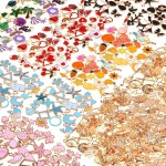 주얼리 제작을 위한 Acejoz 300Pcs 참 DIY 목걸이 팔찌 모듬 금도금 에나멜 귀걸이 멀티컬러 Multicolor