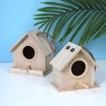 야외 새둥지 새집 새장 나무 원목 정원 꾸미기 내츄럴 기둥걸이 미니핏