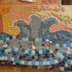 아트스팩 세라믹 모자이크 타일 벌크 공예 용품용 1파운드 깨진 타일 DIY 야외 장식용 파란색 작은