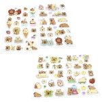 율컴퍼니 1500 카피바라 입체팝 스티커 카피바라 친구들 4종1세트