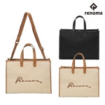 스마트 심플한 자수 로고 천연초 보스턴백 AFO6823