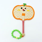 귀여운 표정 야생초 부채 호박 핸드메이드 손부채