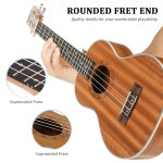 히케인 테너 우쿨렐레 26 초보 프로페셔널 우쿨렐레 가방 사펠레 하와이안 디지털 튜너 스트랩 스트링 세트 4개 픽 청소용 UKS-3