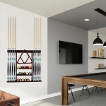 GACO 당구장 벽걸이 풀 큐 스틱 홀더 8개 홀더 당구 랙 테이블 액세서리용 100 단단한 나무로 만든 마호가니 Oak