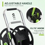 가든 호스 릴 카트 피트의 5 8 호스 바퀴가 달린 휴대용 조절 가능한 난간 퀵 커넥터 Original 75-150