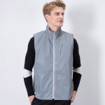 LZLRUN 반사 조끼 재킷 캐주얼 힙합 윈드브레이커 나이트 스포츠 코트 후드 형광 의류 Small