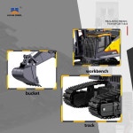 Huina 1592 R C 굴삭기 기계 1 14 22CH 자동차 트럭 드릴 파 모델 Rc 버킷 장난감 차량 선물