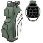 골프 카트 가방 PU 가죽 경량 남성 여성 그린 멀티 포켓 10개 14방향 칸막이 조절 스트랩 쿨러 파우치 손잡이 레인 커버