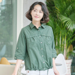 조이마담 셔링 스트링 셔츠겸 자켓 남방 j3045