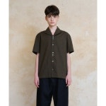정품보증 NOUN wing collar shirts khaki 136907