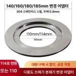 하수구 어댑터 싱크대 대구경 링 쓰레기 처리기 고무 주방 2개세트 1 140 고무링 2매입