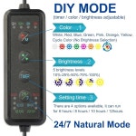 OYO WATER 수족관 LED 조명 36 -38-44 타이머 24 7 사이클 5 디밍블 밝기 일출 일몰 시뮬레이션 10 20 30 55 갤런 어항용 20 -28