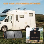 킥스탠드 24V MC4 12V DC QC3 0 USB A PD3 0 A를 갖춘 발전소 태양광 발전기용 100W 휴대용 접이식 패널 충전기 야외 캠핑 RV 여행을 위한... 