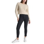 DKNY 진 우먼 Petite Crewneck Cable-Knit 스웨터 - 바닐라 Bean 18900319 433672