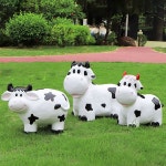 젖소 조형물 야외 장식품 인테리어 모형 캐릭터 목장 농장 A 작은 세트