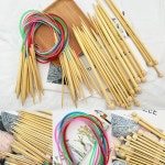 호베코이 뜨개질 바늘 세트 36개 PCS 9 8 스트레이트 싱글 포인 대나무 18쌍 31 5 원형 컬러풀 플라스틱 케이블 18 사이즈 2mm-10mm Bamboo