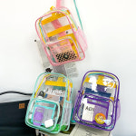 PVC 파스텔 컬러 투명 백팩 3가지 컬러 G