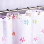 더블 샤워 커튼 후크 12개의 조개껍질 후크 가정용 욕실 침실 거실용 장식용