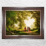 예수님액자 엠마오로 가는 길 성화액자 4월넛 1개