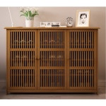 일본 스타일 대나무 원목 수납장 인테리어 신발장 싱글도어