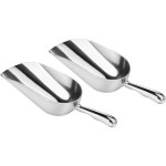 소로 에센셜스 - 12온스 알루미늄 유틸리티 아이스 스쿱 곡선 손잡이 세트 2개 - 아이스 큐브 스쿱 삽