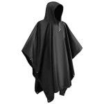 성인용 레인 판초 재사용 가능한 방수 EVA 우비 드로스트링 후드 슬리브 남성 여성용 경량 기어 캠